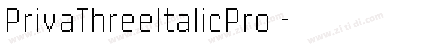 PrivaThreeltalicPro 字体转换